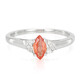 Zilveren ring met een Padparadscha saffier