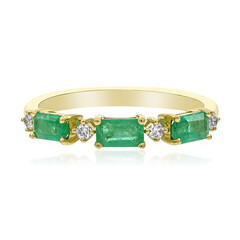 Gouden ring met AAA Zambia smaragden (CIRARI)