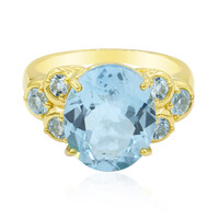 Zilveren ring met een hemel-blauwe topaas