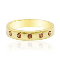 Zilveren ring met oranje saffieren