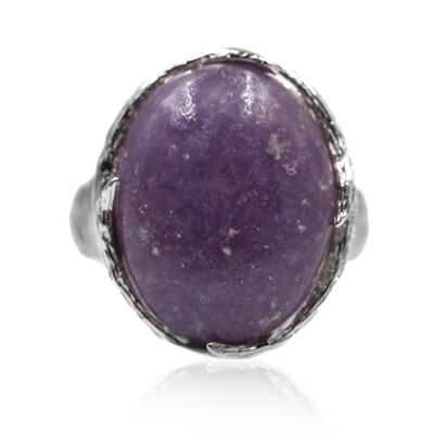 Zilveren ring met een lepidoliet