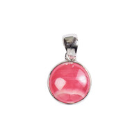 Zilveren hanger met een rhodochrosiet