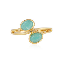 Zilveren ring met amazonieten