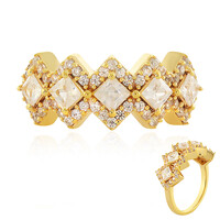 Zilveren ring met zirkonen