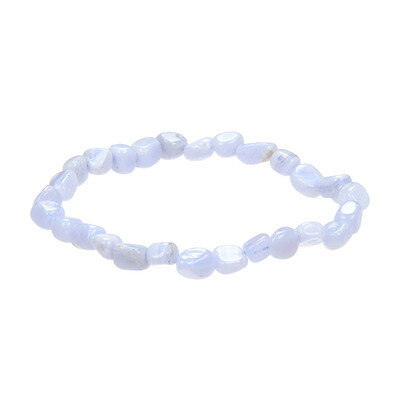 Armband met blauwe kant agaten