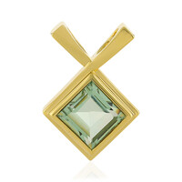 Zilveren hanger met een groene amethist