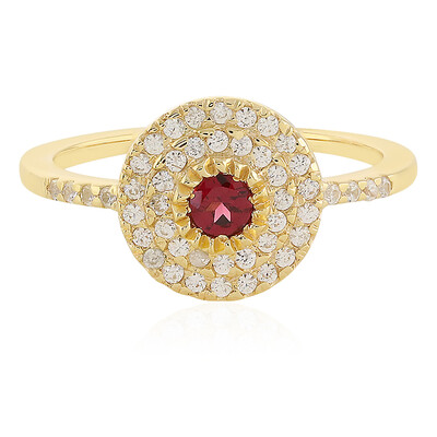 Zilveren ring met een edele rode spinel