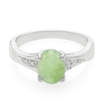 Zilveren ring met een keizerlijk chrysopraas