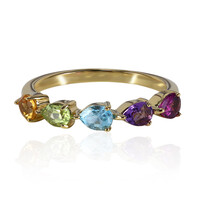 Zilveren ring met een rhodliet