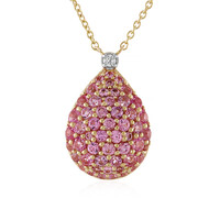 Gouden halsketting met roze saffieren (Adela Gold)