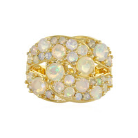 Zilveren ring met Welo-opalen