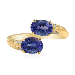 Gouden ring met AAA tanzanieten (CIRARI)