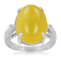 Zilveren ring met een Capillitas aragoniet