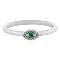 Zilveren ring met een Columbiaanse smaragd