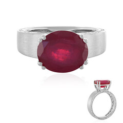 Zilveren ring met een Madagaskar Robijn (de Melo)