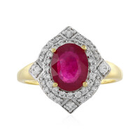 Zilveren ring met een Madagaskar Robijn