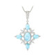 Zilveren halsketting met een larimar (Dallas Prince Designs)