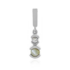 Zilveren hanger met een kattenoog-chrysoberil