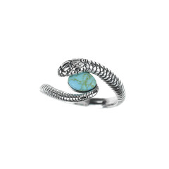Zilveren ring met een turkoois