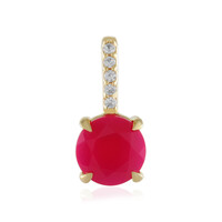 Zilveren hanger met een framboos chalcedoon