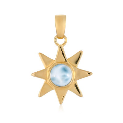 Zilveren hanger met een larimar