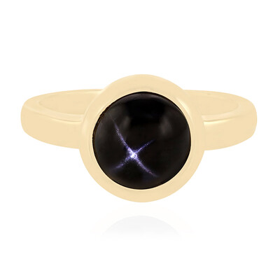 Zilveren ring met een Indische Ster Diopsied
