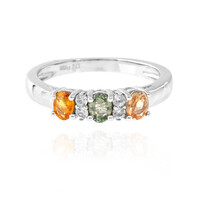 Zilveren ring met saffieren