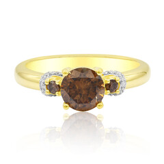 Gouden ring met een SI1 Argyle Cognac Diamant (Mark Tremonti)