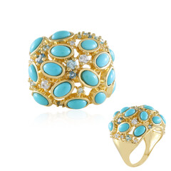 Zilveren ring met Sleeping Beauty Turkooisen (KM by Juwelo)