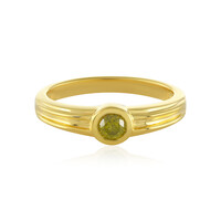 Zilveren ring met een I4 Gele Diamant
