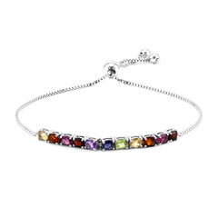 Zilveren armband met granaten