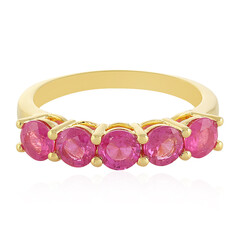 Zilveren ring met Madagaskar Roze Saffieren