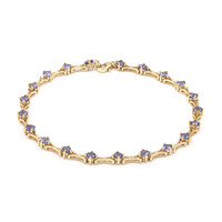 Gouden armband met AAA tanzanieten