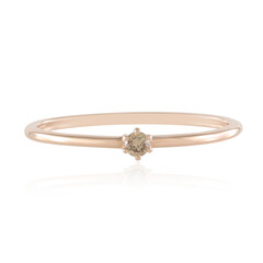 Gouden ring met een SI1 Champagne Diamant