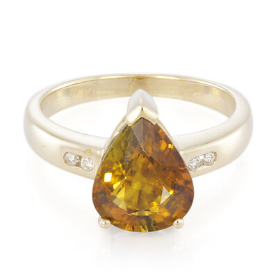 Gouden ring met een koper toermalijn