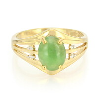 Zilveren ring met een keizerlijk chrysopraas