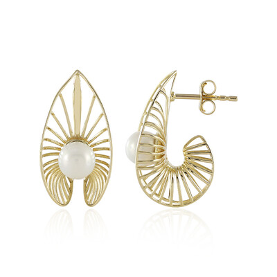 Gouden oorbellen met zoetwater kweekparels (Ornaments by de Melo)