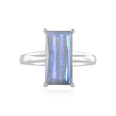 Zilveren ring met een labradoriet