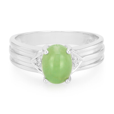 Zilveren ring met een keizerlijk chrysopraas