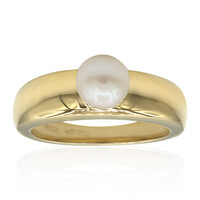 Zilveren ring met een zoetwater kweekparel