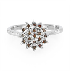 Zilveren ring met Fancy diamanten