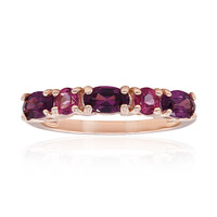 Zilveren ring met rhodolieten