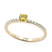 Gouden ring met een gele SI2 diamant