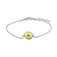 Zilveren armband met een Gouden Kabira Zuidzee Parel (TPC)