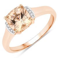 Gouden ring met een AAA morganiet