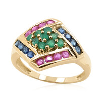 Gouden ring met Braziliaanse smaragden