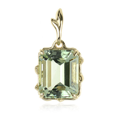 Gouden hanger met een groene amethist (dagen)