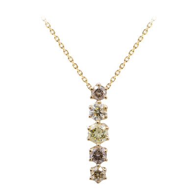 Gouden halsketting met SI2 Fancy Diamanten (CIRARI)