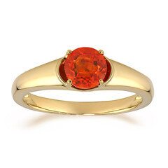 Gouden ring met een AAA Mexicaanse vuur opaal