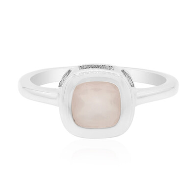 Zilveren ring met een rozen kwarts
